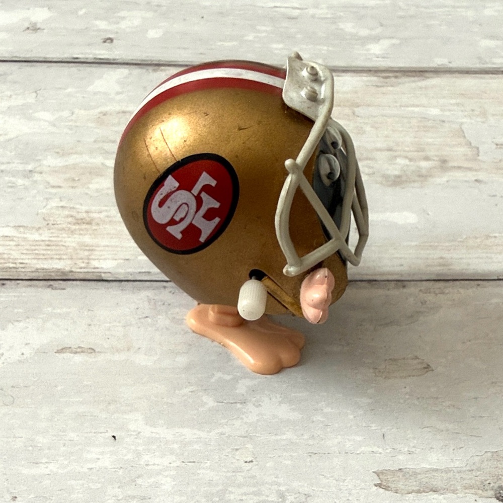 NFL San Francisco 49ers Football Helmet Wind Up Toy Collectible